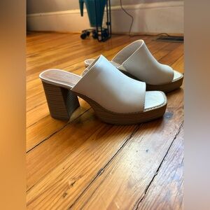 Universal Thread Cream Platform Mules